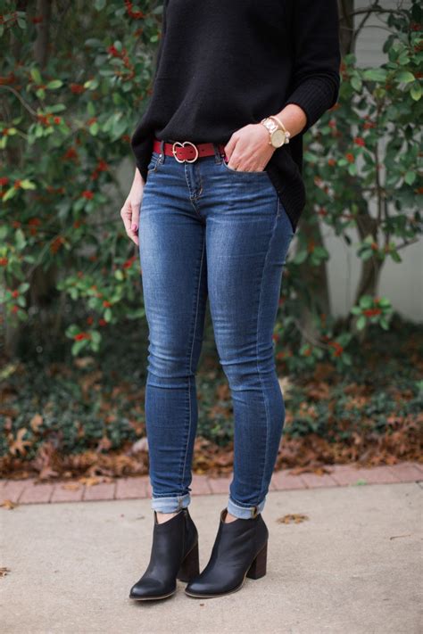 sugarplum style tip   wear ankle boots  skinny jeans