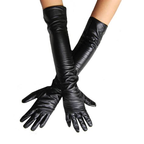 buy women s faux leather long gloves ultra long belt