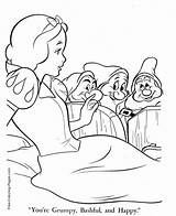 Snow Coloring Pages Story Dwarfs Seven sketch template