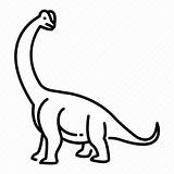 Jurrasic Dino Dinosaur Brachiosaurus Icon Iconfinder sketch template