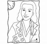 Doctora Dottoressa Dibujo Colorir Sonriendo Sorridente Sorrir Doutora Medicos Dibuix Line Juguetes Enfermeras Profesiones Acolore Dibuixos Desenhos Stampare sketch template