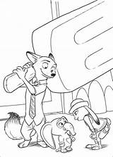 Coloring Pages Zootopia Disney Printable Kids Books sketch template