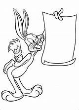 Looney Tunes Bunny Bugs Colorir Desenhos Pernalonga Coloriage Ausmalbilder Malvorlagen Loney Toons Cartoon Manifesto Taz Coloring4free Appendere Deve Pergaminho Mostrando sketch template