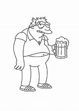 Barney Gumble Simpson Homer Drunk Baney sketch template
