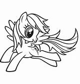 Coloring Rainbow Dash Clipartmag Pony Pages Little sketch template