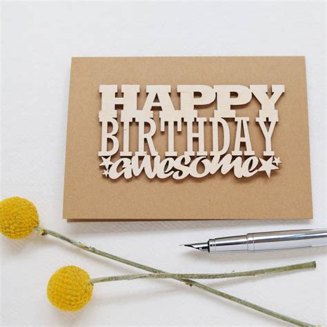 Happy Birthday Awesome Card By Hickory Dickory Designs