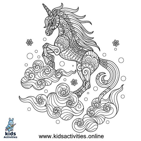 unicorn coloring pages  adults kids activities