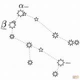 Constellation Gemini Coloring Pages Printable Constellations Drawing Dot Categories sketch template