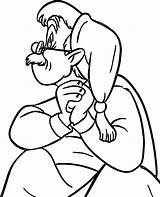 Pinocchio Coloring Geppetto Wishing Wecoloringpage Pages Disney sketch template