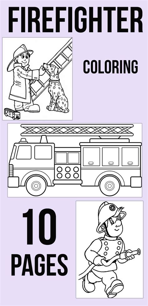 firefighter coloring pages  printables momjunction fire
