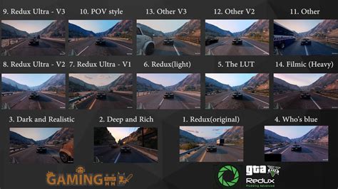 Grand Theft Auto 5 Redux Reshade Comparison Filmic Pov Style Redux