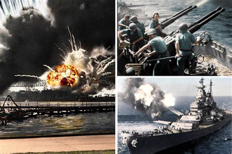 world war 2 in colour warships revealed in explosive rare photos