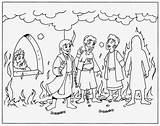 Shadrach Sadrac Meshach Mesac Furnace Fiery Abednego Biblicos Honestidad Horno Protegidos Hornalla Bienvenido Meaburrelareligion Sketchite sketch template