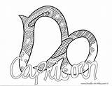 Capricorn Coloring Pages Zodiac Getcolorings Color Printable sketch template