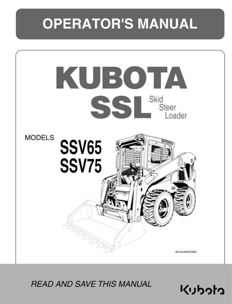 kubota ssl skid steer loader ssv   operator manual reprint comb bound etsy