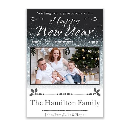 happy  year family photo card