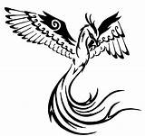 Phoenix Bird Tribal Drawing Coloring Pages sketch template