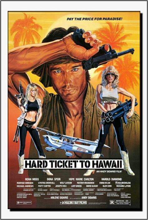 hard ticket to hawaii 1987 filmplakate filme plakat