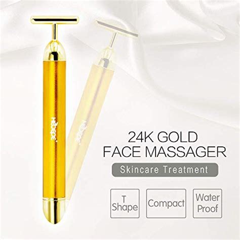 beauty bar 24k golden pulse facial massager batteries included sale