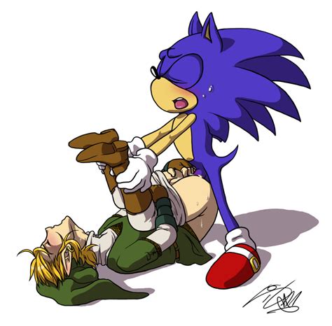 rule 34 blue fur crossover furry furry on human hedgehog human link male male only mammal