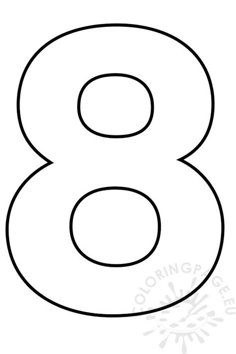 printable number  template coloring page