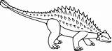 Ankylosaurus Dinosaurus sketch template