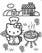 Kitty Hello Pages Coloring Color Printable Kids sketch template