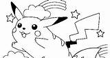Pikachu Pages Coloring sketch template