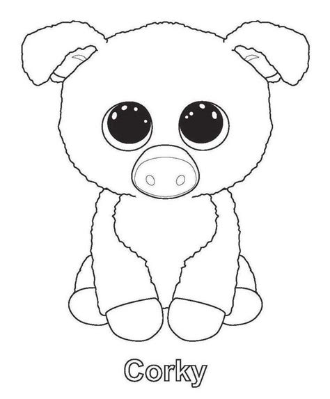 pin   beanie boo coloring pages