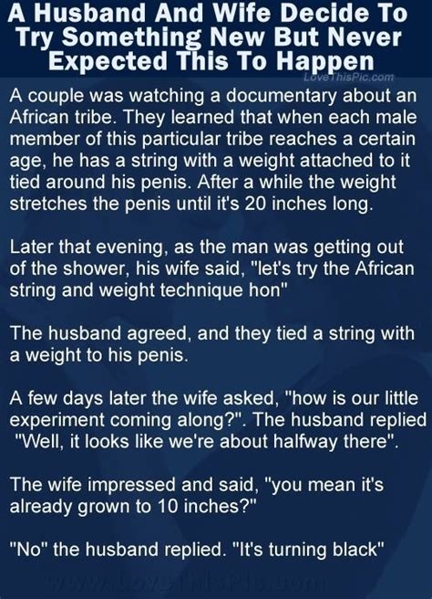 A Husband And Wife Decide To Try Something New But Never