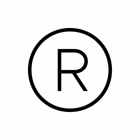 protection registered trademark icon   iconfinder