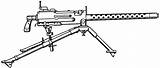 Gun Clipart Clip Machine Browning Machinegun Rifle Military Cliparts Coloring Pages Army Guns Copyright Library Caliber M1919 Type sketch template
