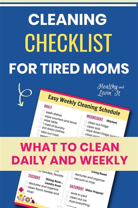dailyweekly cleaning schedule printable vrogueco