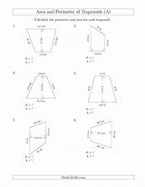 Perimeter Trapezoids Calculating Drills Hojas sketch template