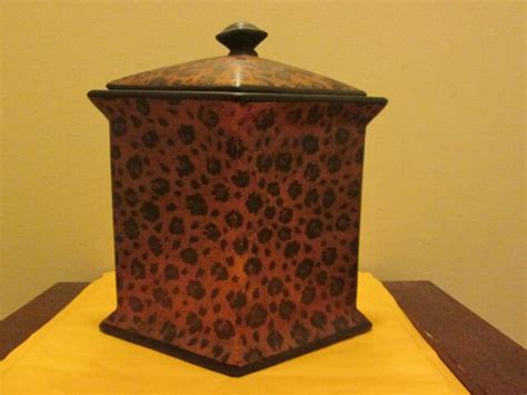 decorative leopard box  height     box ebay