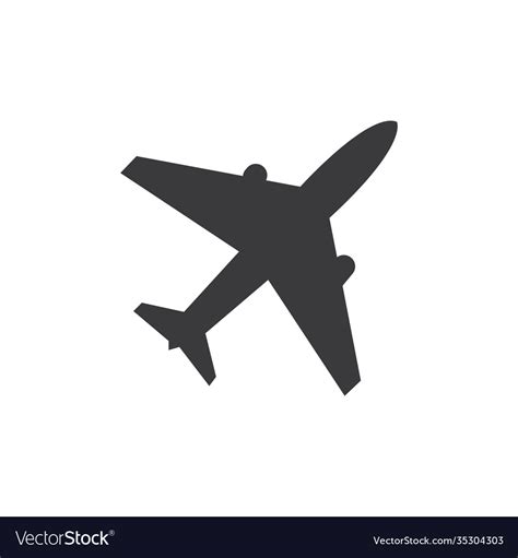 airplane logo template icon design royalty  vector image