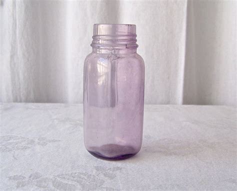 Vintage Purple Glass Bottle Sun Purple Amethyst Bottle