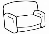 Couch Sofa Clipart Coloring Clip Pages Cliparts Furniture Outline People Edupics Library Large sketch template