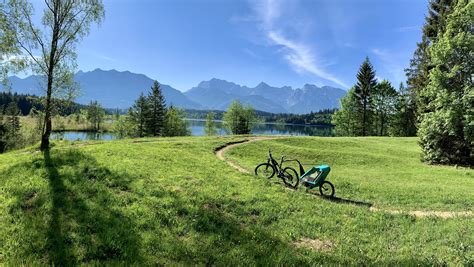 runde mittenwald mittelschwere mtb  mit kinderanhaenger