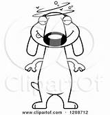 Drunk Dachshund Skinny Dog Clipart Royalty Thoman Cory Cartoon Vector 2021 sketch template