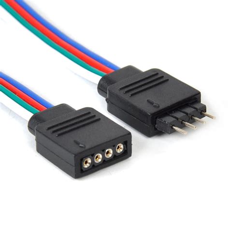 buy  pairs  pin rgb connector male female plug  socket connecting cable