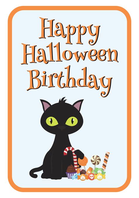 halloween birthday card printable printable templates