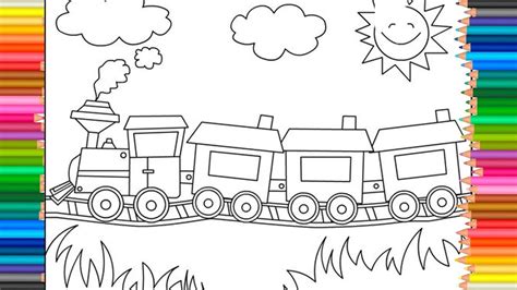 train brudercolors  kids  learn drawing  coloring pages