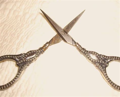 antique sterling handled german sewing scissors chelsea antiques