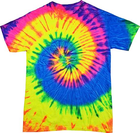 amazoncom tie dye shirt multi color neon rainbow swirl kids  shirt clothing