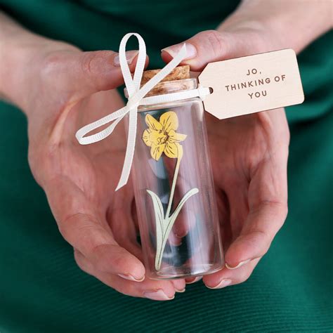 miniature flower keepsake bottle memorial gift  bombus