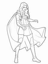 Supergirl Coloring Pages Process Choose Board Drawing sketch template