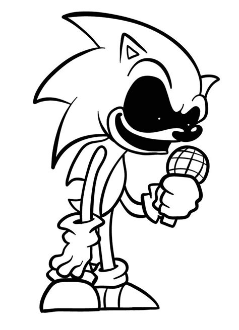 printable sonicexe coloring pages