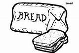 Bread Coloring Pages Basket sketch template