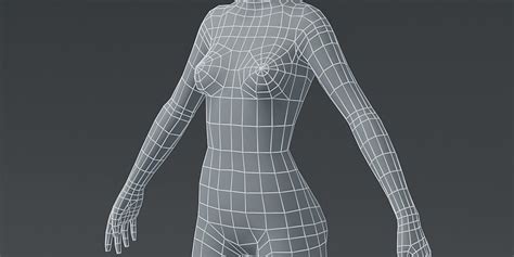 female body base mesh 3d model blender market